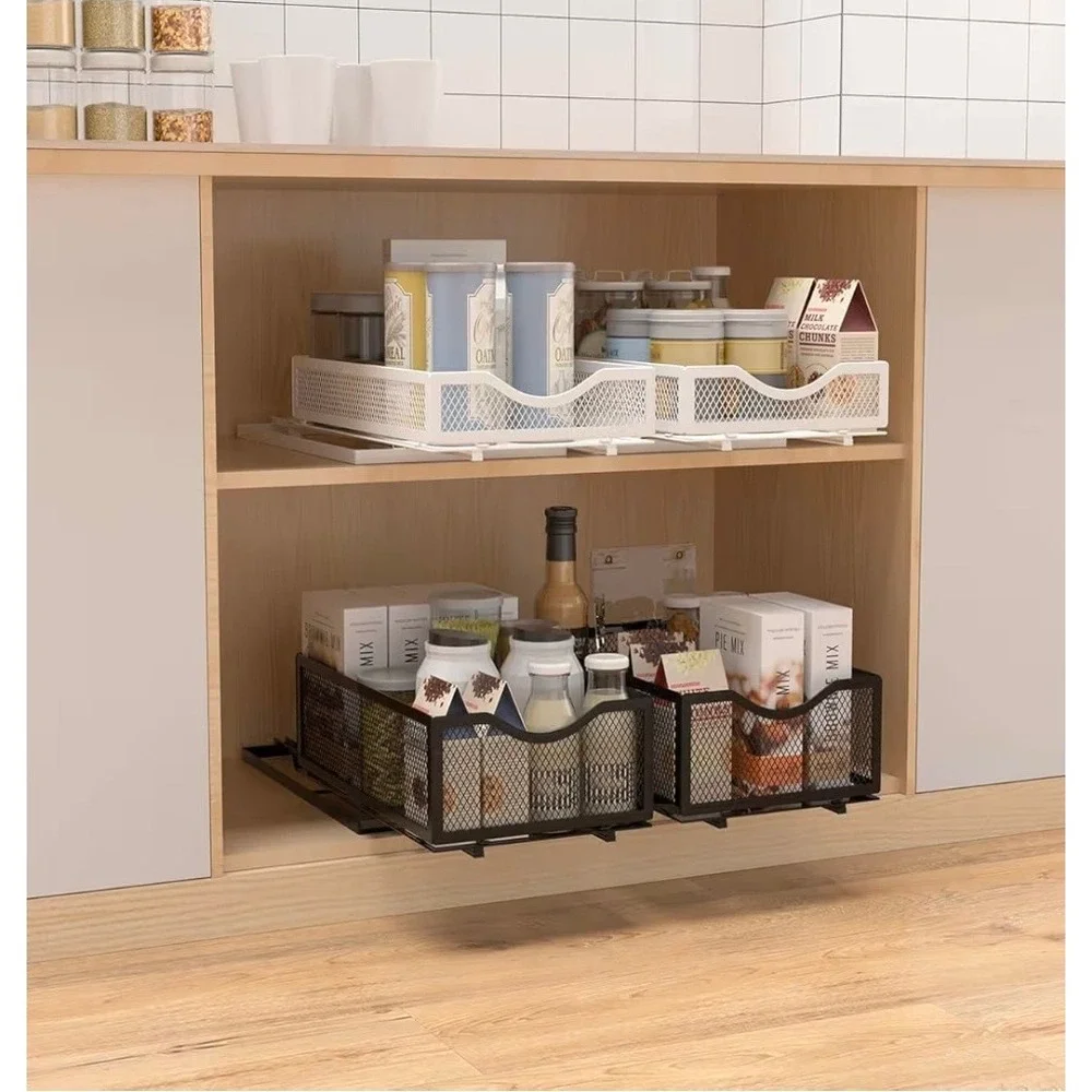 OPEN BOX Pull‎ out Cabinet Organizer (WHITE)